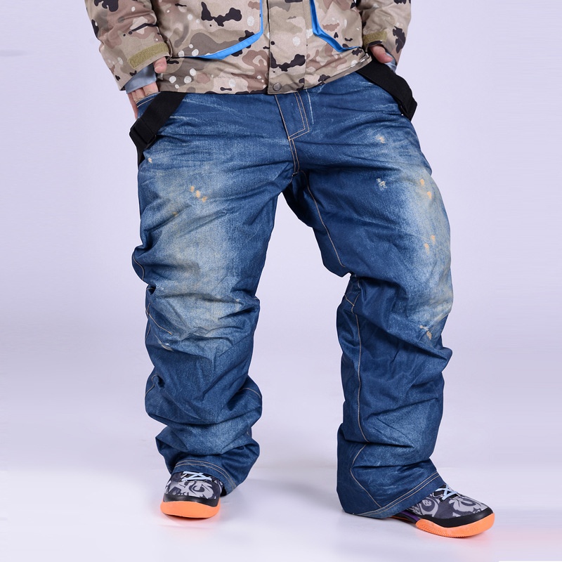001 Winter-Jeans für Damen und Herren, Snowboard- und Skihose, winddicht, warm, gefüttert, neues Design_voghion.com