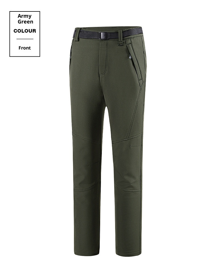 001 Cross-Border Outdoor Soft Shell Winter Skiing Hiking Loose Windproof Waterproof Softshell Pants Thickened Warm_voghion.com