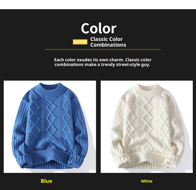 Ragazzo Ragazzo Ragazzo Maglione Tinta Unita Intrecciato Cappotto In Pile Di Lana Giovanile Caldo Uomo Girocollo Manica Lunga Maglia Base Maglietta Alla Moda_voghion.com