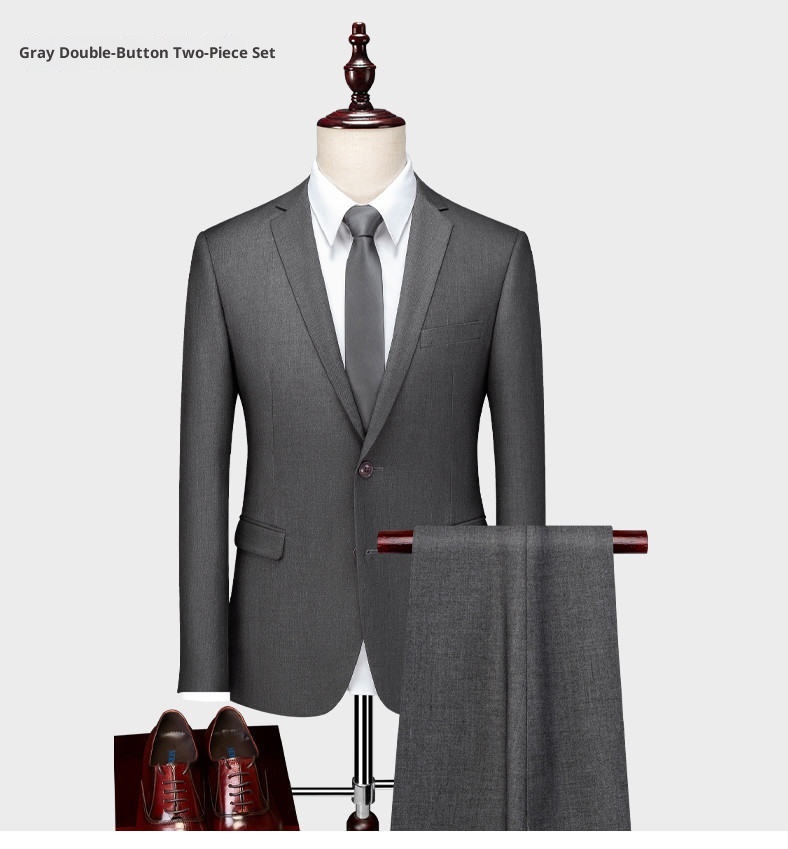 QFV507045555501<2 QFV507045555501<2 Business Casual Professional Suit Men's Trousers Groom Groomsman Tuxedo Vest Three-Piece Set New Style_voghion.com