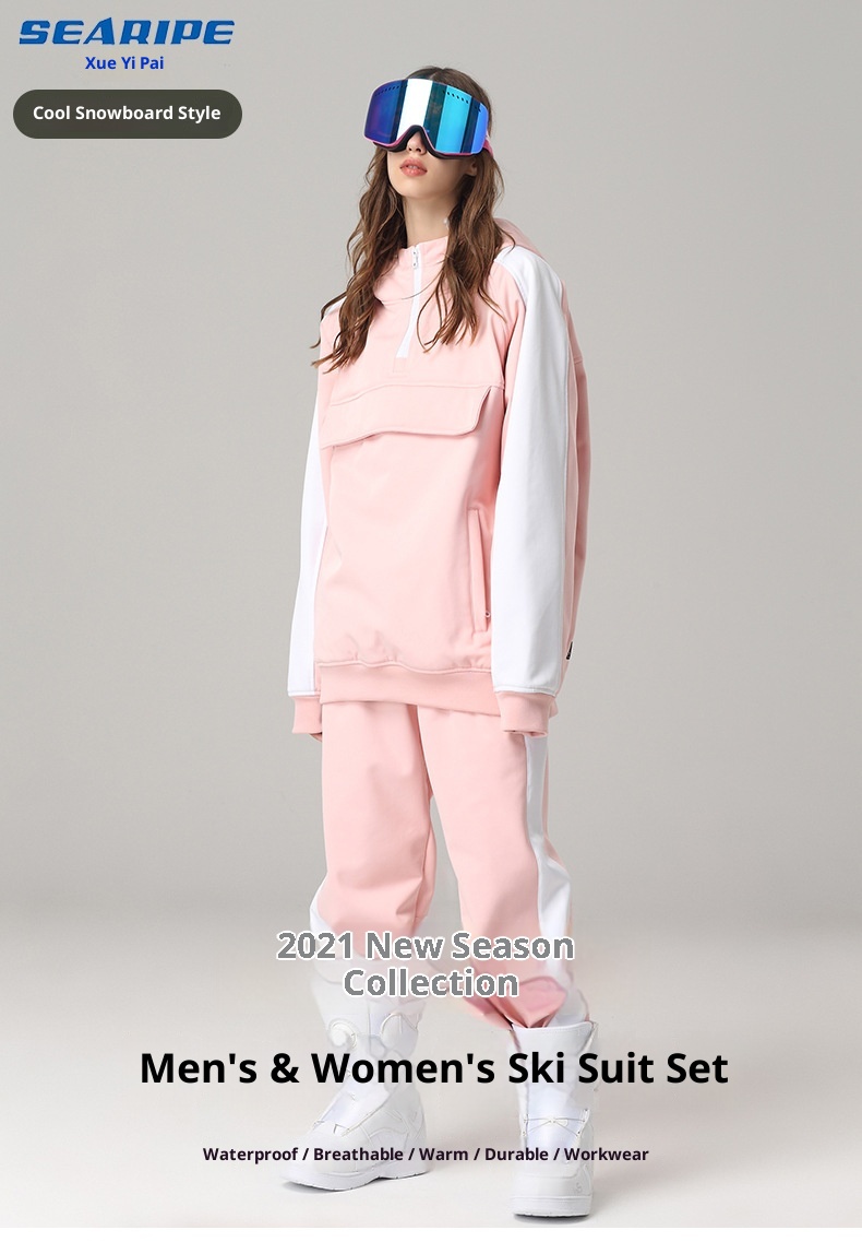 001 SEARIPE Nuova tuta da sci per uomo e donna, pantaloni, impermeabile, antivento, traspirante, calda e da snowboard_voghion.com