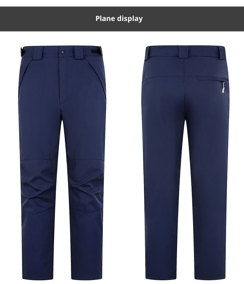 001 Outdoor Softshell Autumn Winter Men Women Fleece Lined Warm Cotton Ski Windproof Waterproof Hiking Pants With Logo_voghion.com