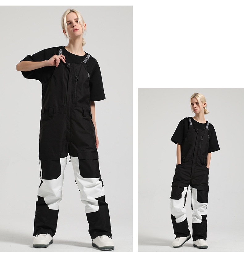 001 Nowe męskie spodnie snowboardowe, wiatroodporne, wodoodporne, ciepłe, z blokami kolorów, do pracy, do użytku na zewnątrz, jednoczęściowe, narciarskie, damskie_voghion.com