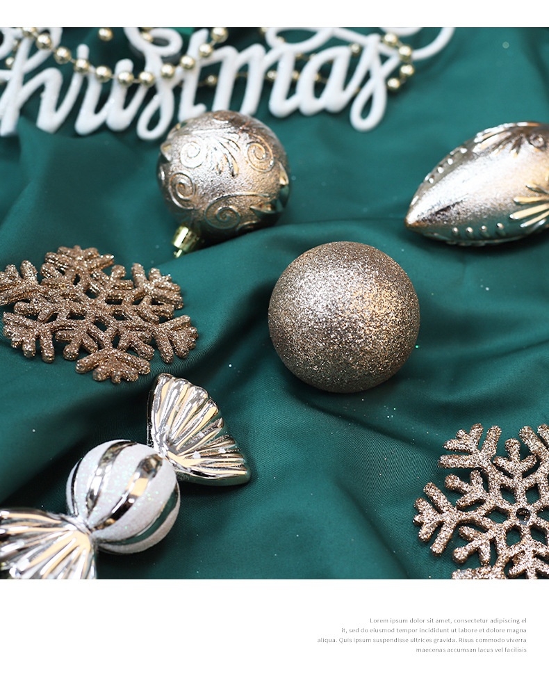 Lillian Plastic Colorful Small Round Reindeer Candy Mall Window Decoration Hanging Christmas Balls Wholesale_voghion.com