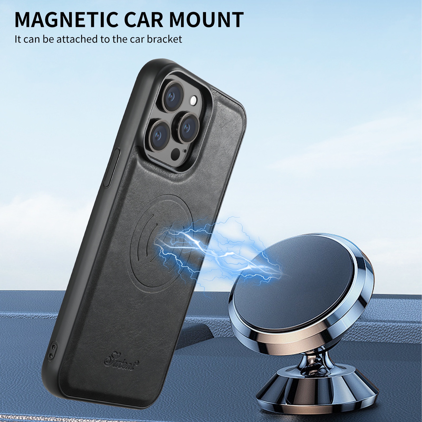TechGlobe Adatto per iPhone 17 Custodia Samsung S25 Supporto per auto con ricarica wireless Supporto magnetico Google 10 Pro_voghion.com