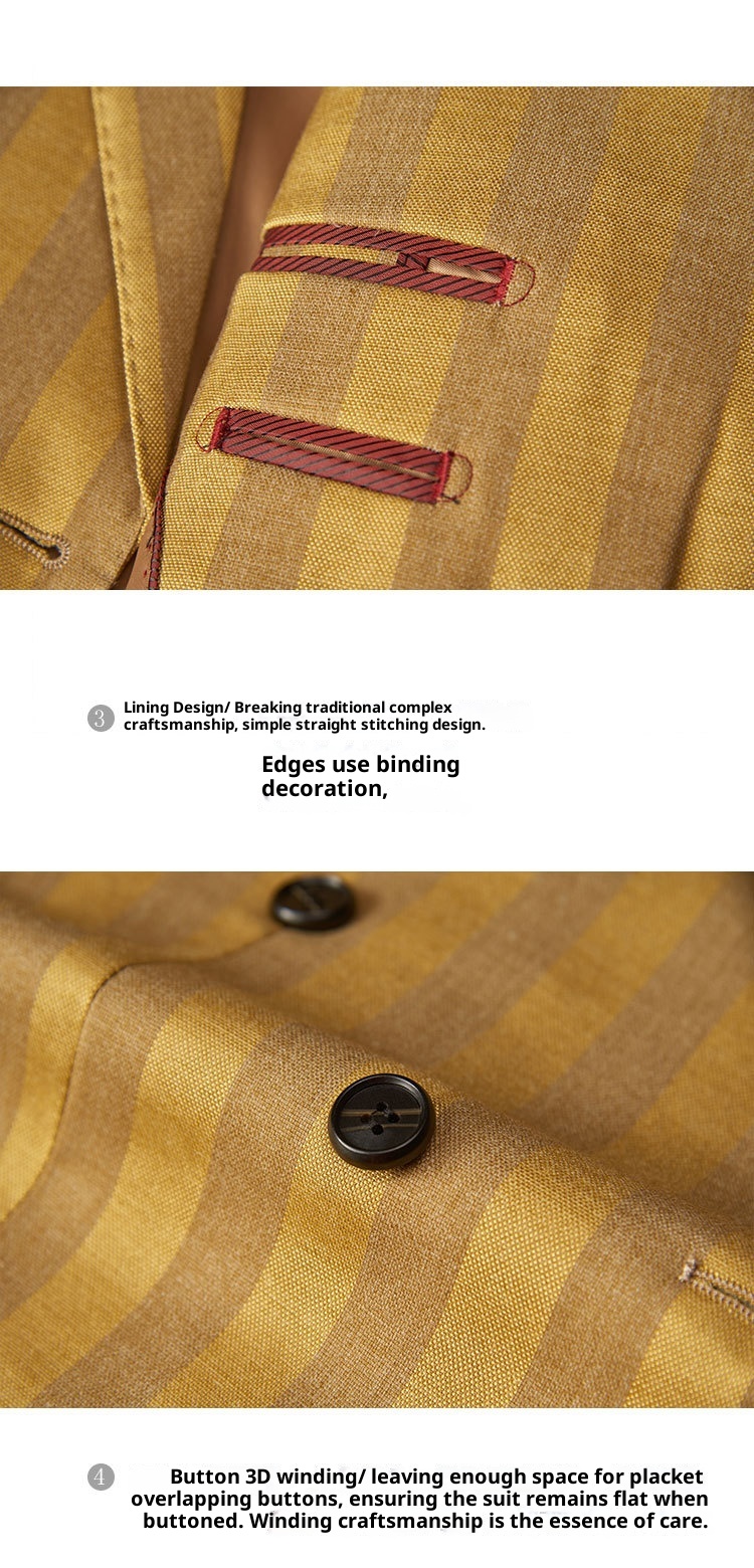 QFV507045555501<2 QFV507045555501<2 Completo da uomo autunno inverno nuovo, a righe, doppiopetto, stile coreano, casual, due pezzi, oro_voghion.com