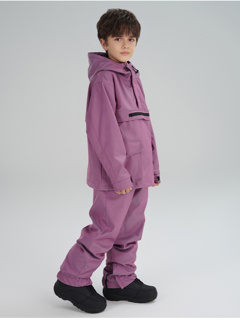 001 Xueyipai Kinderanzug Doppelboard Snowboardhose Jungen Mädchen Winddicht Wasserdicht Skiausrüstung für große Kinder_voghion.com