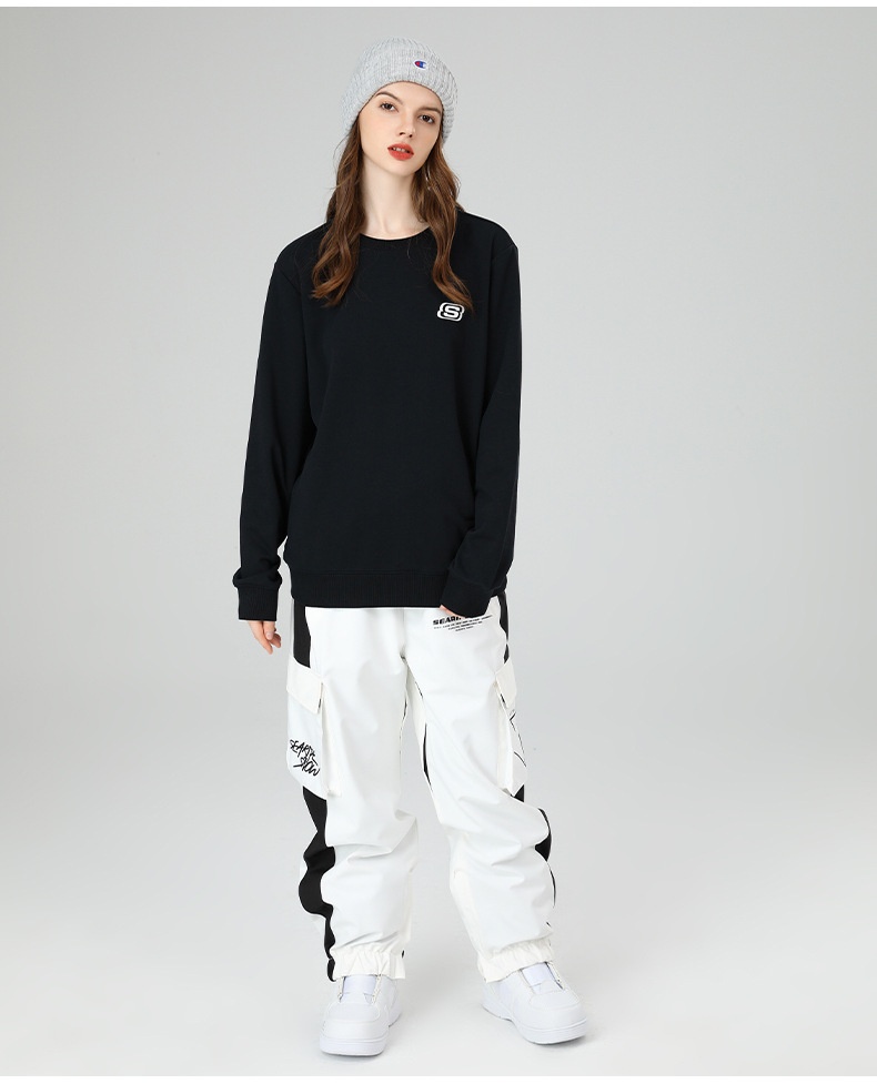 001 Snowboardanzug mit Bündchen für Damen und Herren, Skiausrüstung, winddicht, wasserdicht, lasergeschnitten, Arbeitskleidung, Schneehose_voghion.com