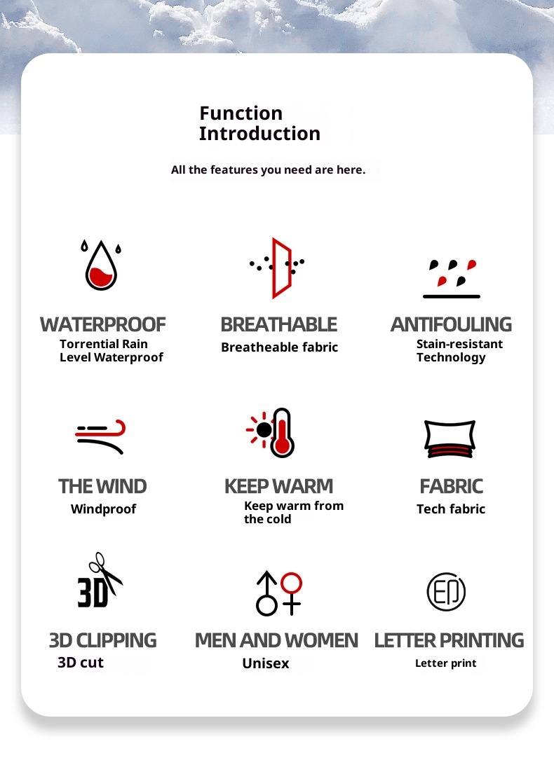 001 2223 Neue Herren Ski Snowboard Winddicht Wasserdicht Atmungsaktiv Cargo Doppel Board Locker Große Größe Verschleißfest Schnee_voghion.com