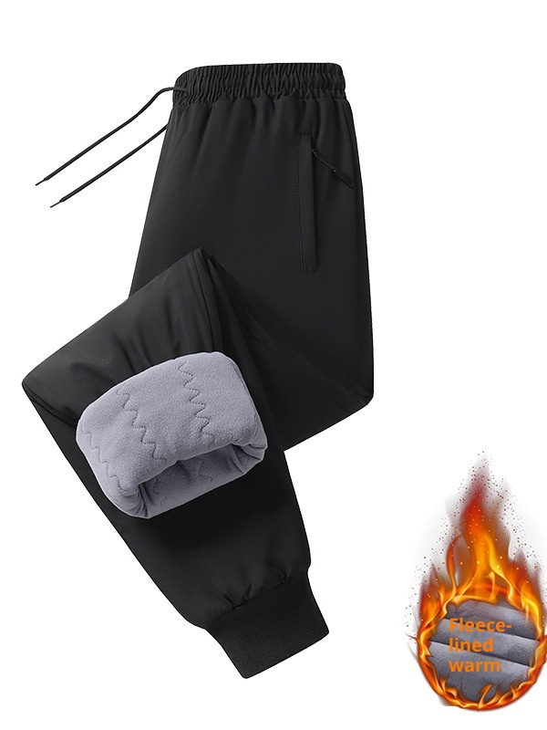 001 Northeast Harbin Snow Town Down Pants Warm Fleece Thickened Unisex Windproof Waterproof Cold-Proof Ski Gear_voghion.com