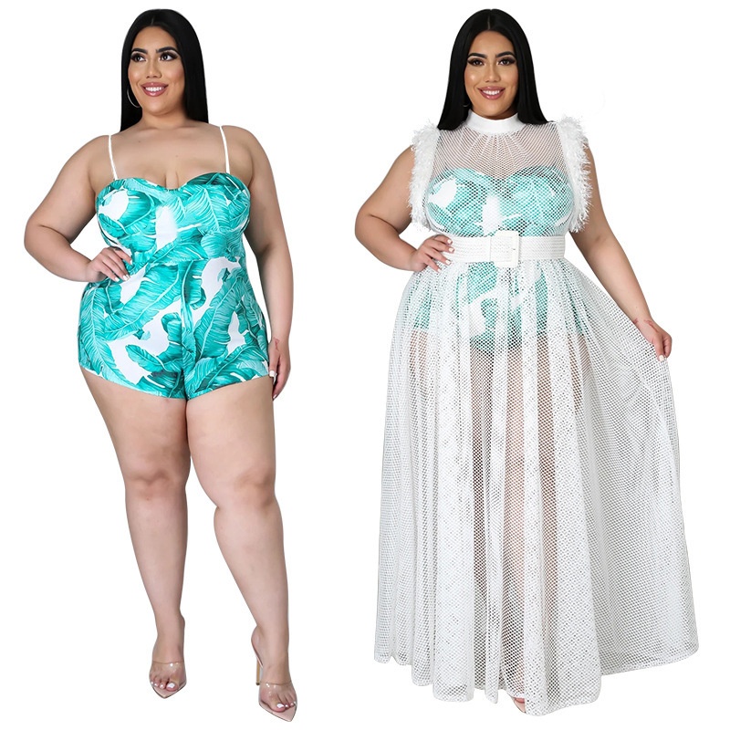 ChicShe Robe longue deux-pièces élégante et sexy en résille transparente grande taille, style transfrontalier européen et américain_voghion.com