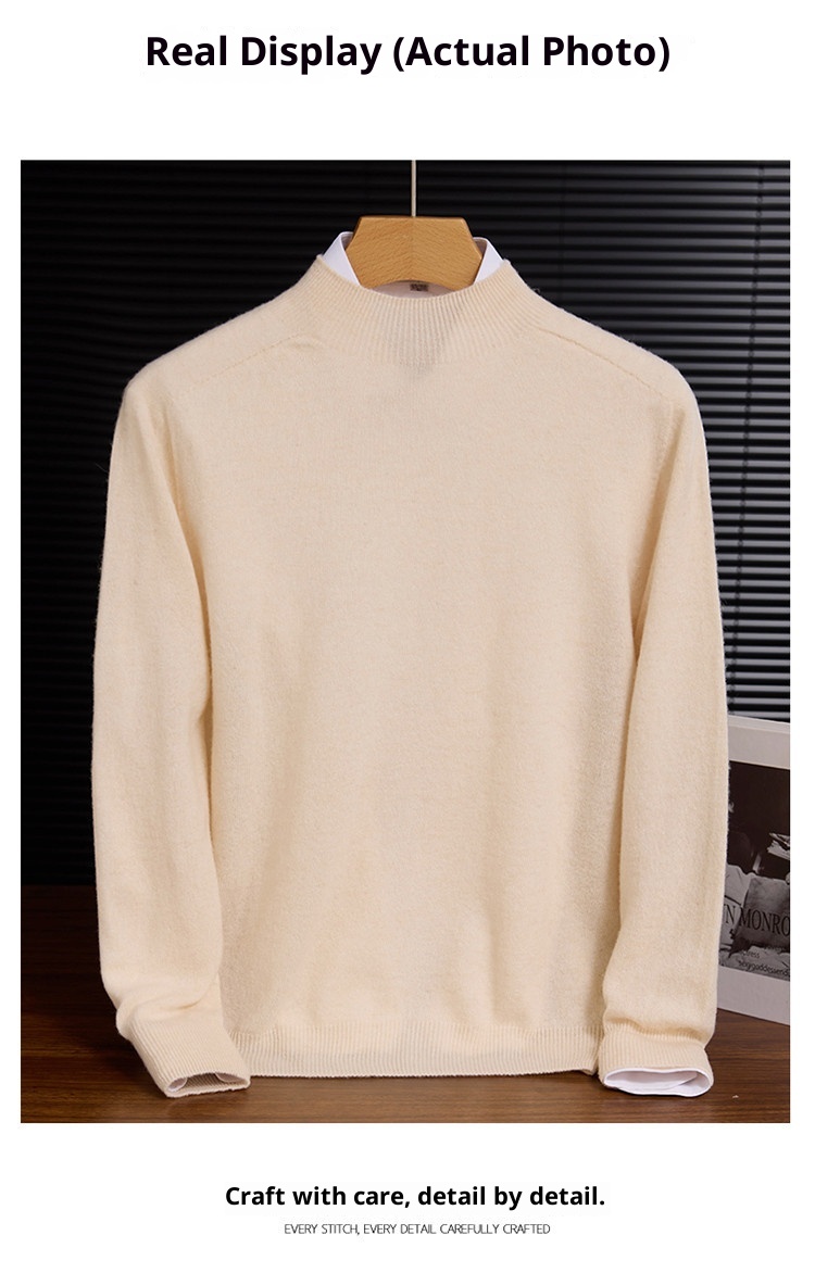 boy Boy Boy 100% Wool First-Line Half TurtleneckData Tested, Popular Men's Sweater_voghion.com