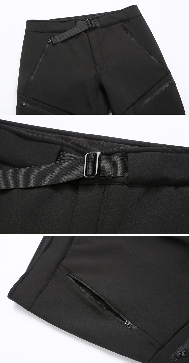 001 Pantaloni da sci impermeabili antivento da uomo, foderati in pile termico, per l'autunno e l'inverno_voghion.com