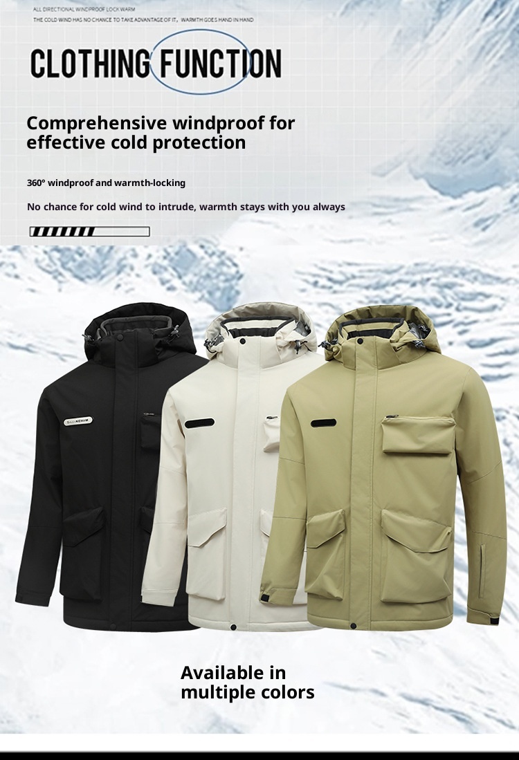 001 Completo da lavoro invernale, completo da snowboard e da sci, antivento, impermeabile, alpinismo, pantaloni termici da sci, unisex_voghion.com
