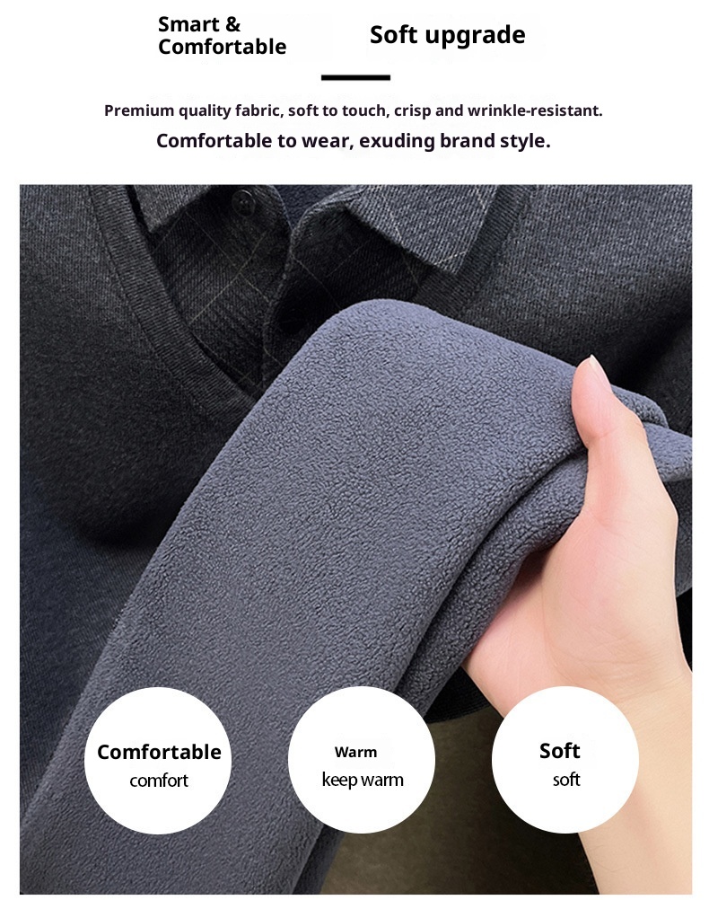 Maglione da uomo Boy Boy con fodera in lana di pecora e pile, design a due pezzi ispessito, nuovo modello 2025, base calda invernale_voghion.com