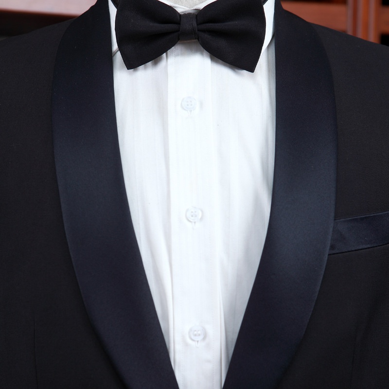 7045555501<2 QFV507045555501<2 Shanghai Men's Black Formal Wear Wedding Groom Performance Suit Emcee Brand Set Green Fruit Silk Satin Collar Custom_voghion.com