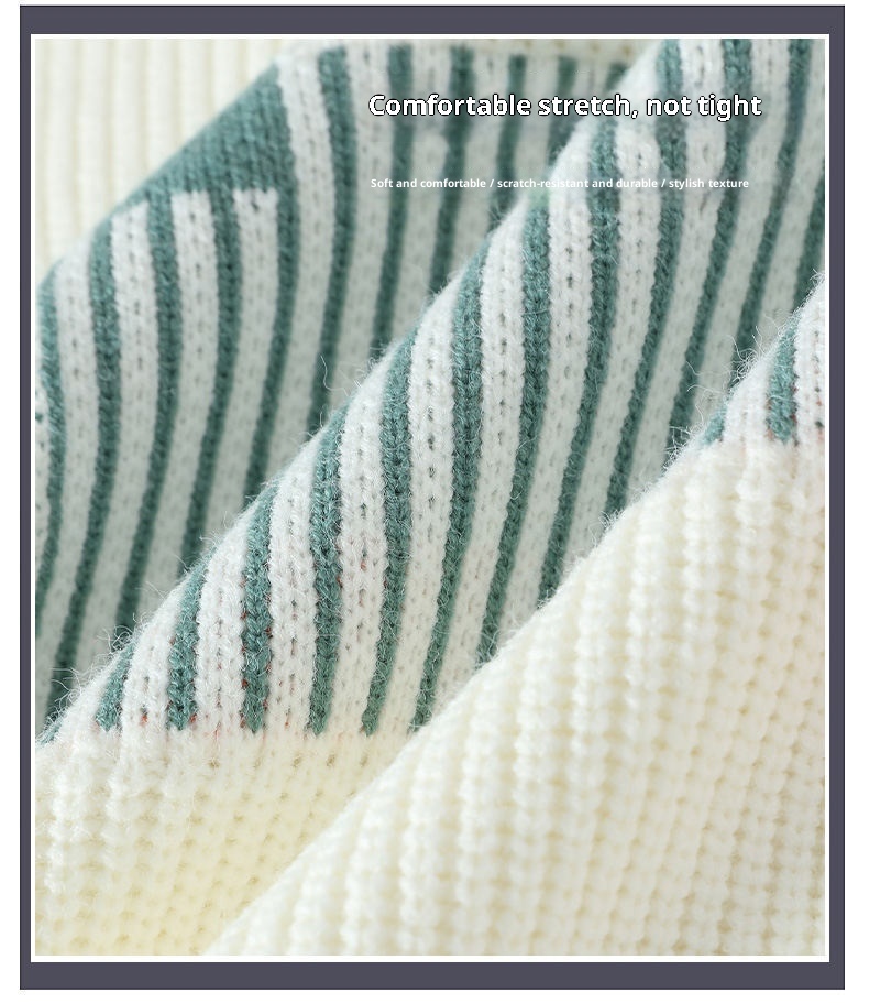 Herren-Strickpullover für Herbst/Winter: Neuer, dicker Fleece-Rundhalspullover für Teenager – Warme Basisschicht_voghion.com