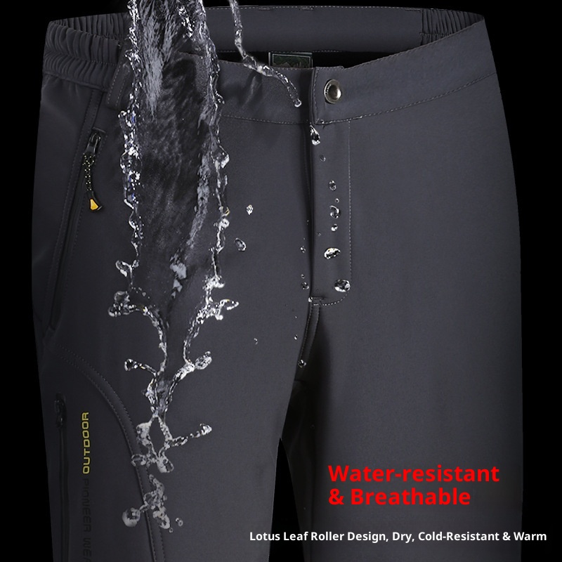 001 Sportbekleidung für Damen und Herren, Softshell, winddicht, wasserdicht, atmungsaktiv, Skifahren, Herbst und Winter, fleecegefüttert, dick gefüttert_voghion.com