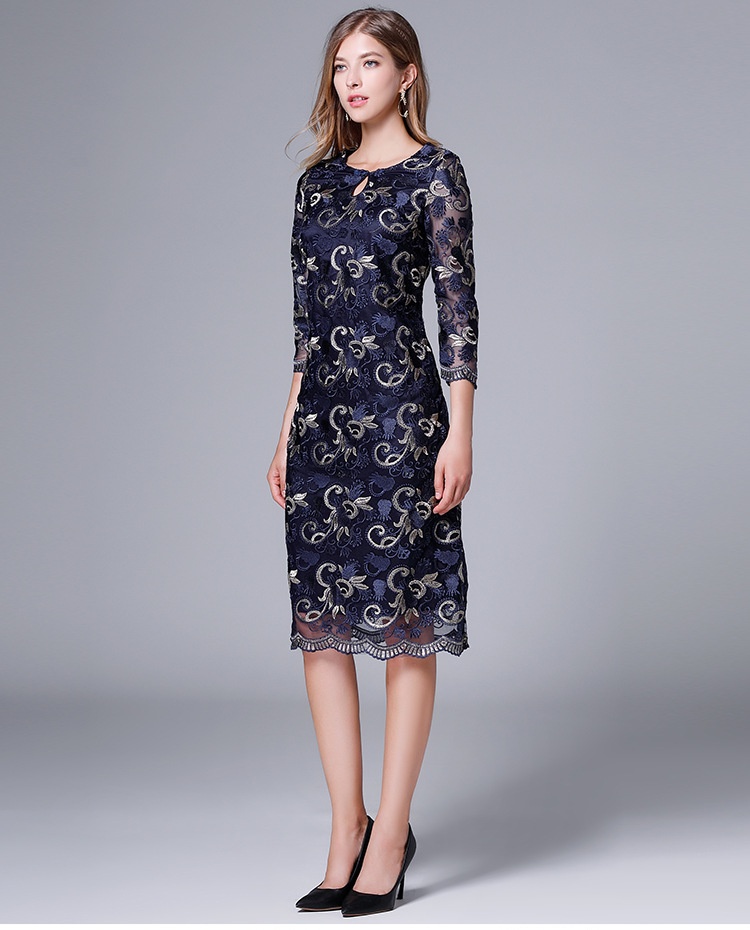 ChicShe Women's Clothing 2023 Spring And Autumn New Embroidered Brand Elegant Dress For Moms Plus Size_voghion.com