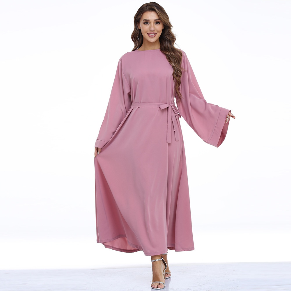 ChicShe Foreign Trade Clothing Prayer Lace-up Skirt Plus Size Dress Autumn Middle Eastern Muslim Robe_voghion.com