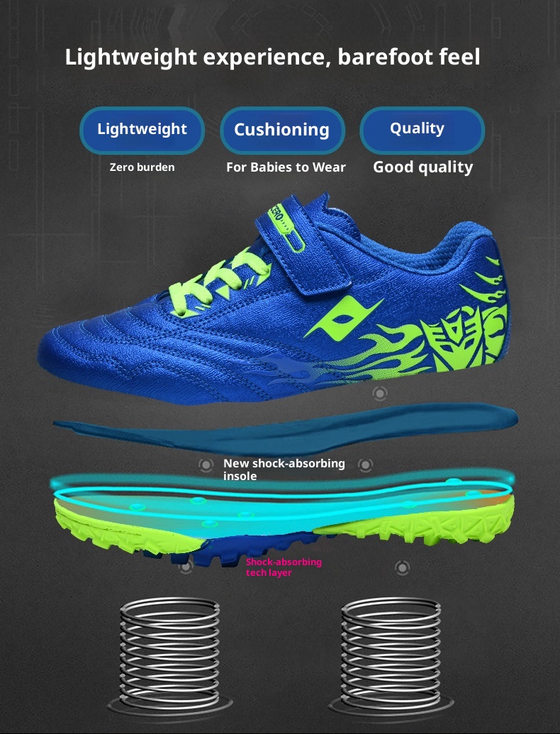 ShoeGlobe Youth TF Fußballschuhe für Kinder, Schüler und Jungen mit Klettverschluss_voghion.com