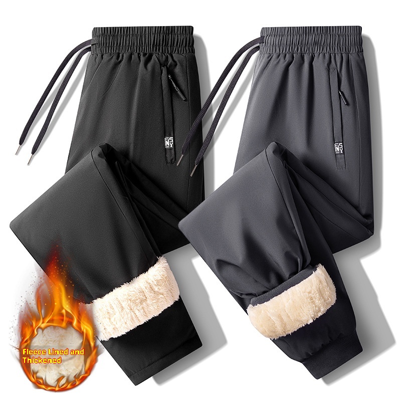 001 Men's Cotton For Outdoor Wear, Winter Windproof Waterproof Lamb Wool, Northeast Skiing Warm Fleece Lined Thickened_voghion.com