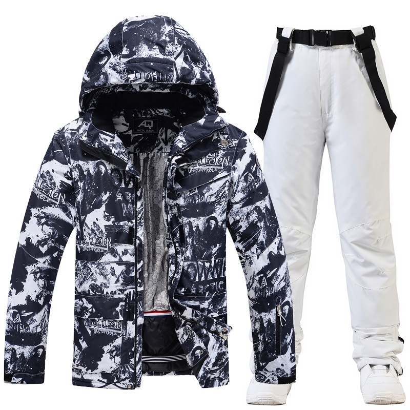 001 Neuer Anzug für Herren Winter Outdoor Winddicht Wasserabweisend Warm Verdickt Snowboard Schnee Ski Jacke und Hose_voghion.com
