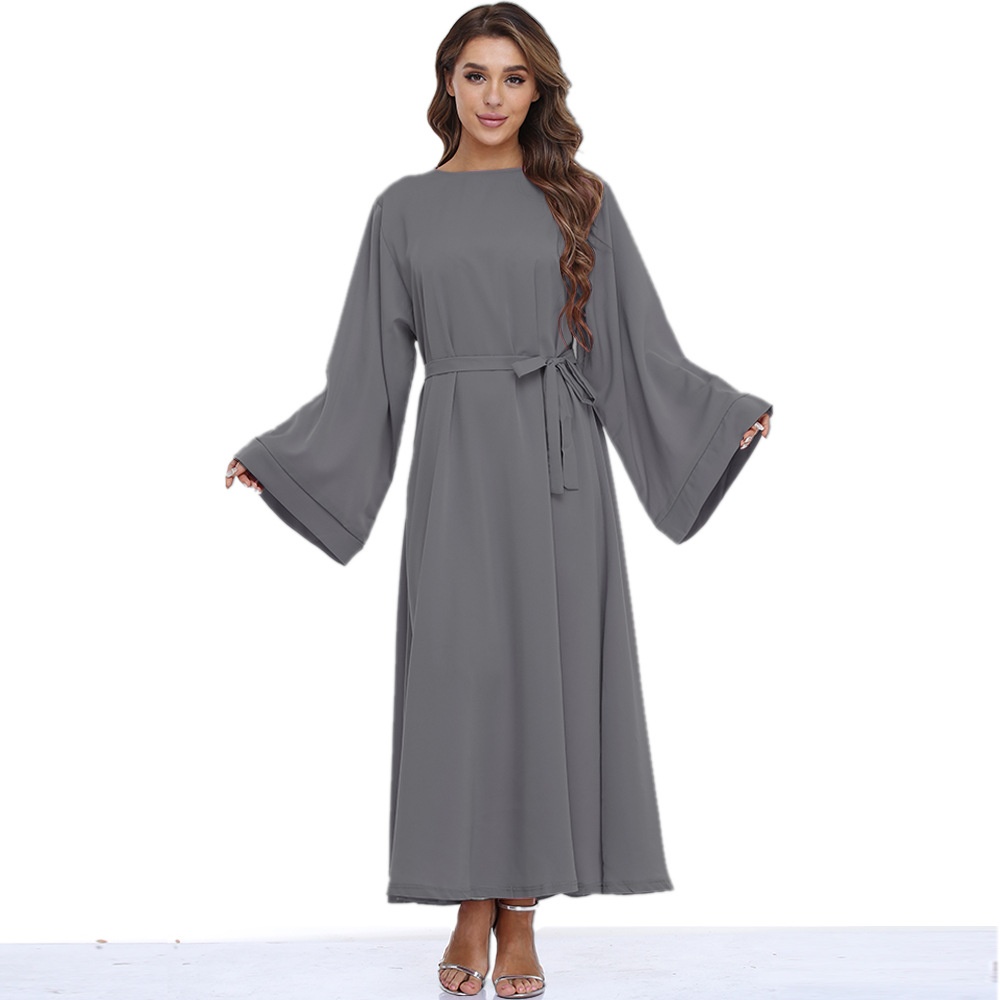 ChicShe Foreign Trade Clothing Prayer Lace-up Skirt Plus Size Dress Autumn Middle Eastern Muslim Robe_voghion.com