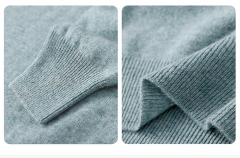 Herren-Halbrollkragenpullover aus 100 % reiner Wolle, warm, gestrickt, Übergröße, lässig, mittelhoher Kragen, Kaschmirbasis, Herbst/Winter_voghion.com