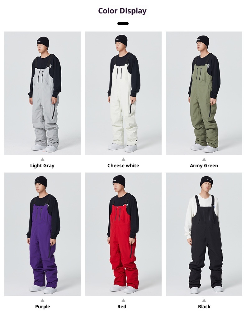 001 23-24 Schneesaison SEARIPE Snowboardanzug Latzhose für Damen und Herren Wasserdicht Verdickt Warm 3L_voghion.com