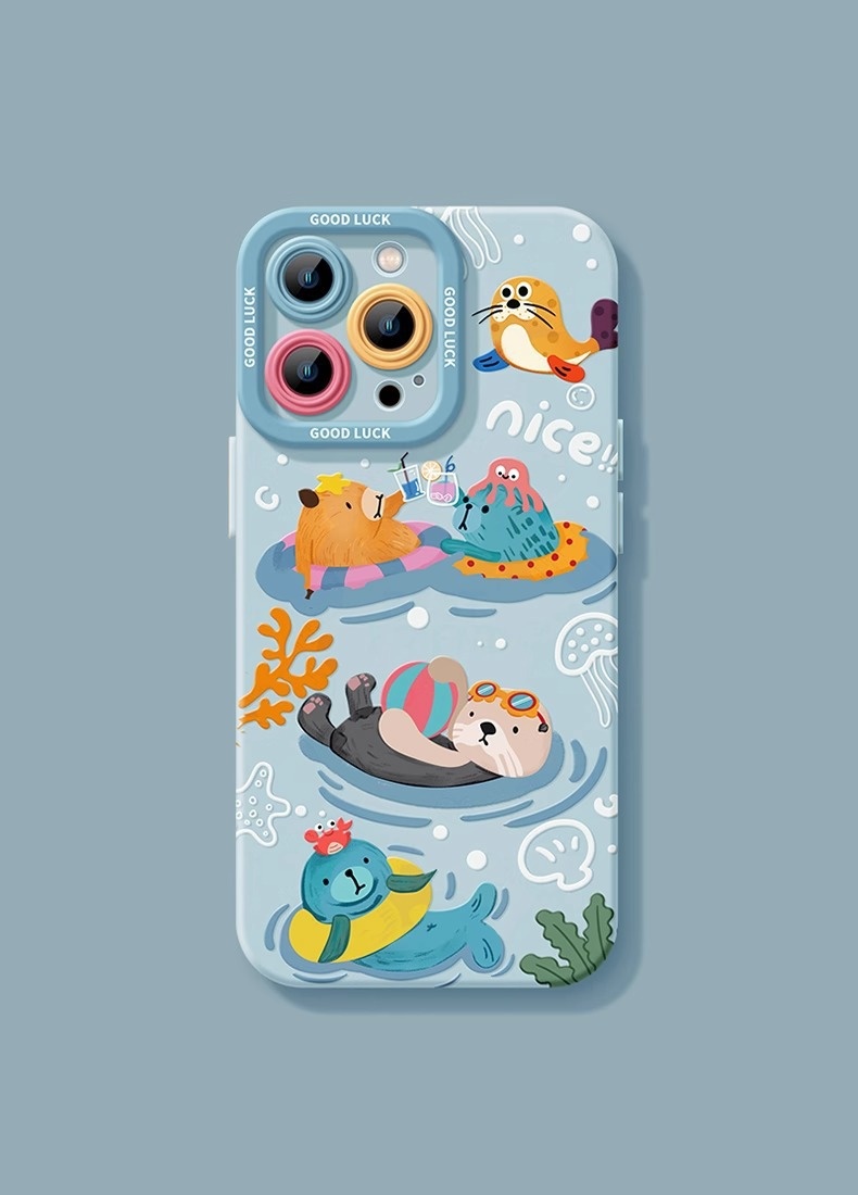 TechGlobe Cartoon Compatible With 16 New Model Anime 15 Plus Export 14 Silicone Soft 13 Mini Phone Case Pro Max_voghion.com