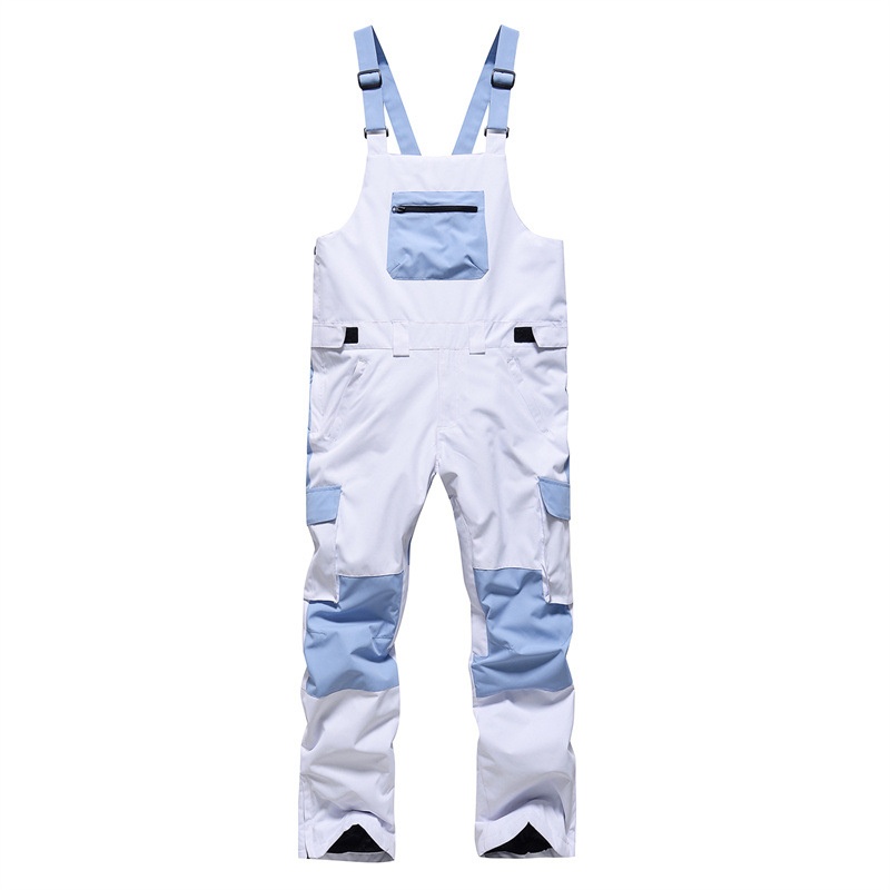 001 New Color Block Windproof Waterproof Warm Breathable Couple Style Ski Pants Support Dropshipping Wholesale_voghion.com