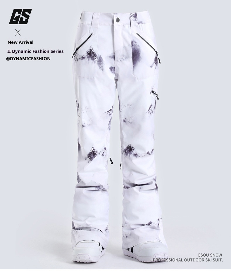 001 Gsousnow Damen Winddicht Wasserdicht Warm Atmungsaktiv Skianzug Snowboard Schneehose Slim Fit Trendy_voghion.com