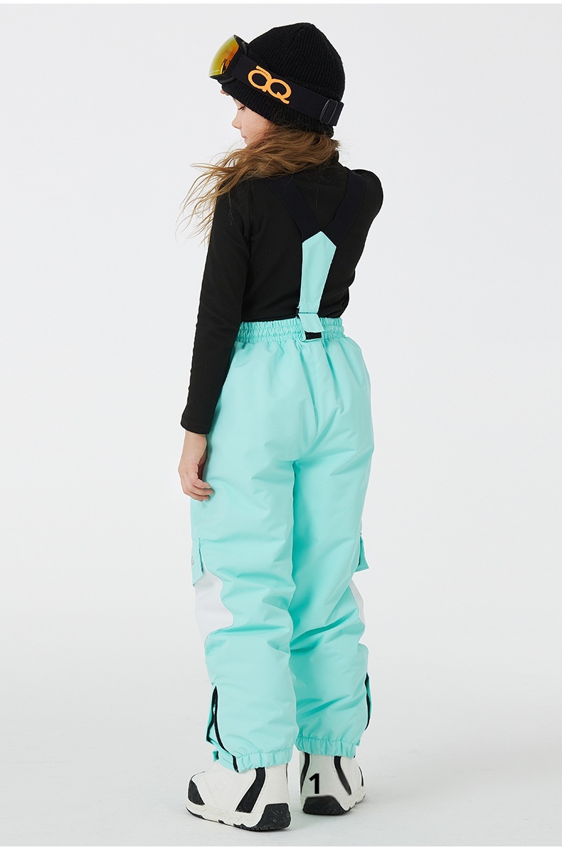 001 Yeni Çocuk Kayak Pantolonu Erkek Kız Kış Su Geçirmez Sıcak Açık Hava Snowboard Tulumları Soğuğa Dayanıklı_voghion.com