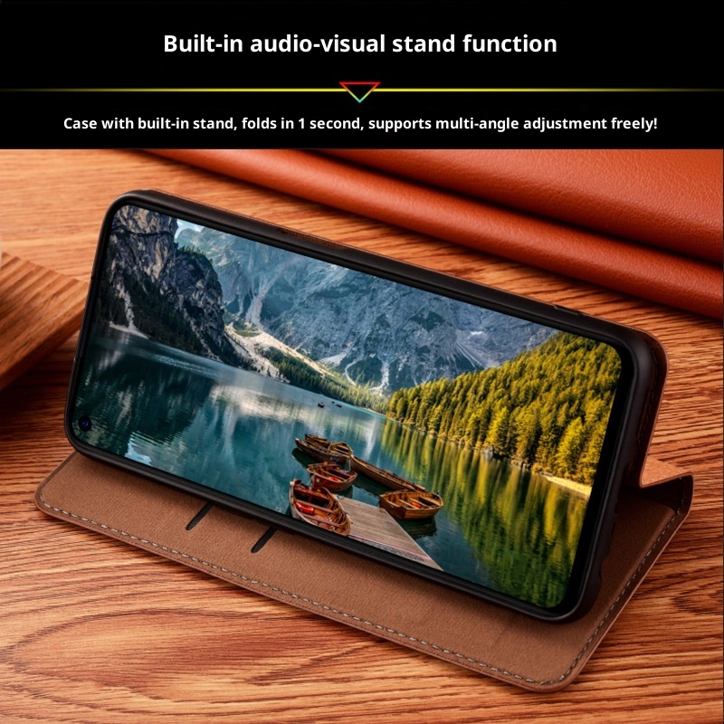 Funda protectora TechGlobe compatible con iPhone 12 mini y 12 Pro, de piel auténtica (16e)._voghion.com