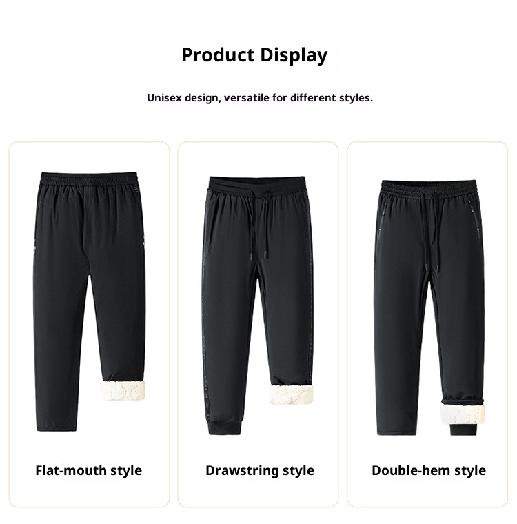 001 Minus 40 Degrees Fleece-Lined Softshell Men Women, Waterproof Windproof Ski Cotton Pants, Warm And Cold-Resistant Pants_voghion.com