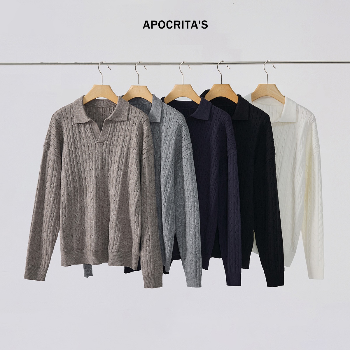 ragazzo Ragazzo Ragazzo APO Abbigliamento|Maglione da uomo transfrontaliero in stile coreano, stile antico, ampio, con collo a gabbiano, lavorato a maglia a trecce, lungo_voghion.com