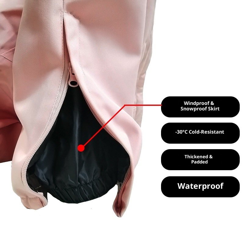 001 New Men's Women's Single And Double Board Ski Wear-Resistant Strap Winter Outdoor Waterproof Wind-Legged One-Piece Snow_voghion.com