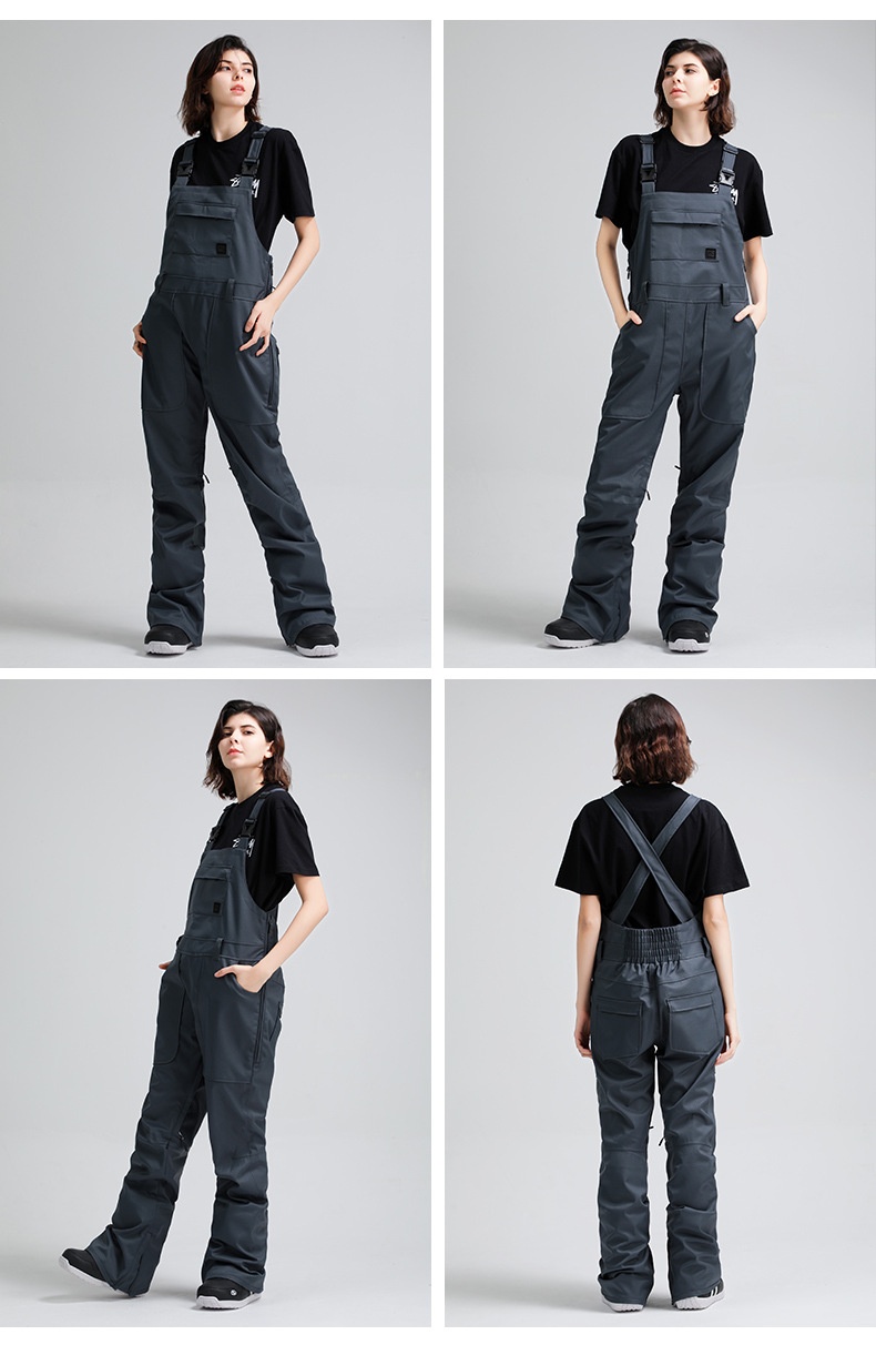 001 Gsousnow Strap Męskie Luźne Wodoodporne Ciepłe Spodnie Snowboardowe Damskie Jednoczęściowy Kombinezon Narciarski_voghion.com