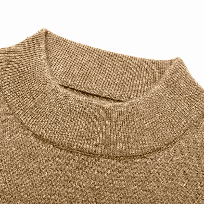 Maglione lavorato a maglia da uomo Boy Boy 320g, collo alto spesso, tinta unita, caldo e casual, stile invernale spesso_voghion.com