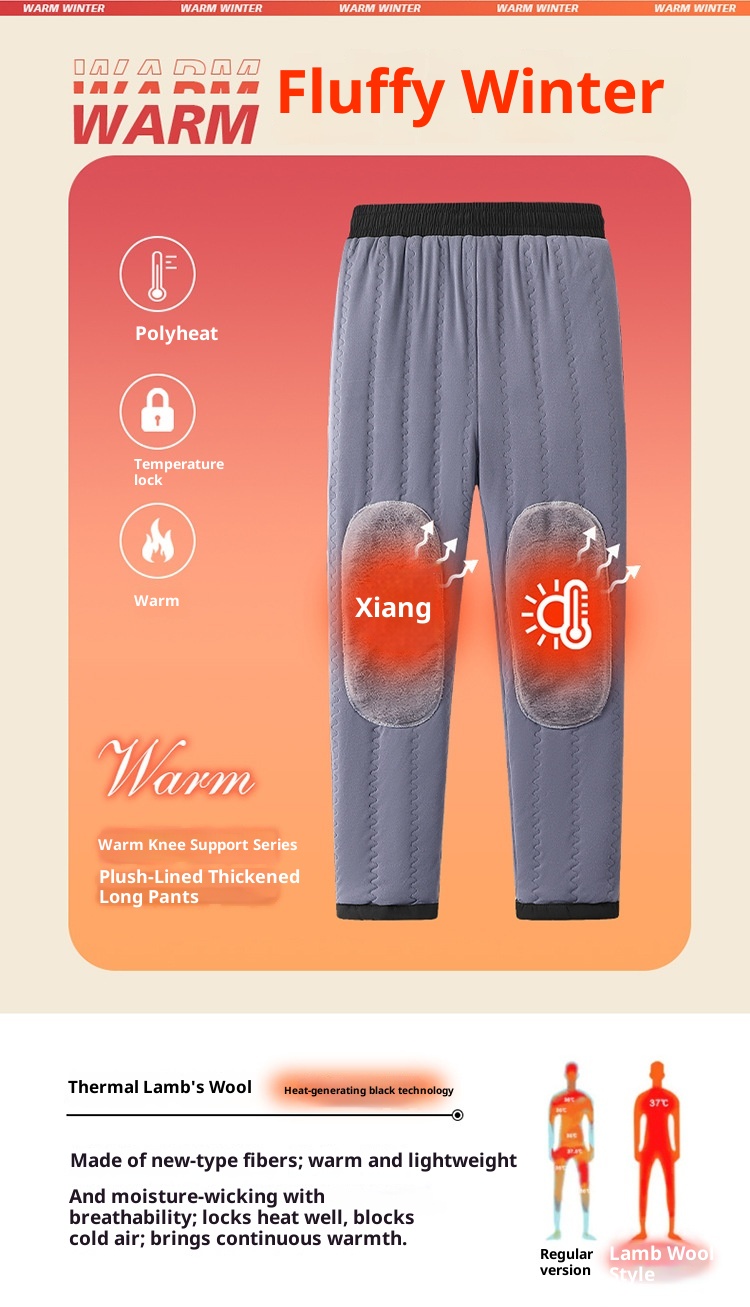 001 Northeast Harbin Snow Town Down Pants Warm Fleece Thickened Unisex Windproof Waterproof Cold-Proof Ski Gear_voghion.com