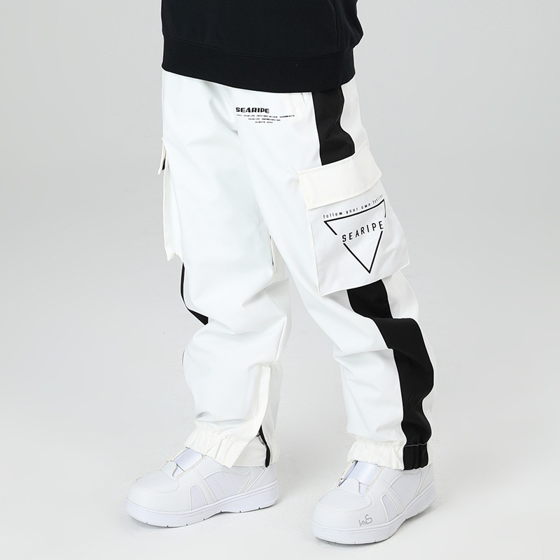 001 Snowboardanzug mit Bündchen für Damen und Herren, Skiausrüstung, winddicht, wasserdicht, lasergeschnitten, Arbeitskleidung, Schneehose_voghion.com