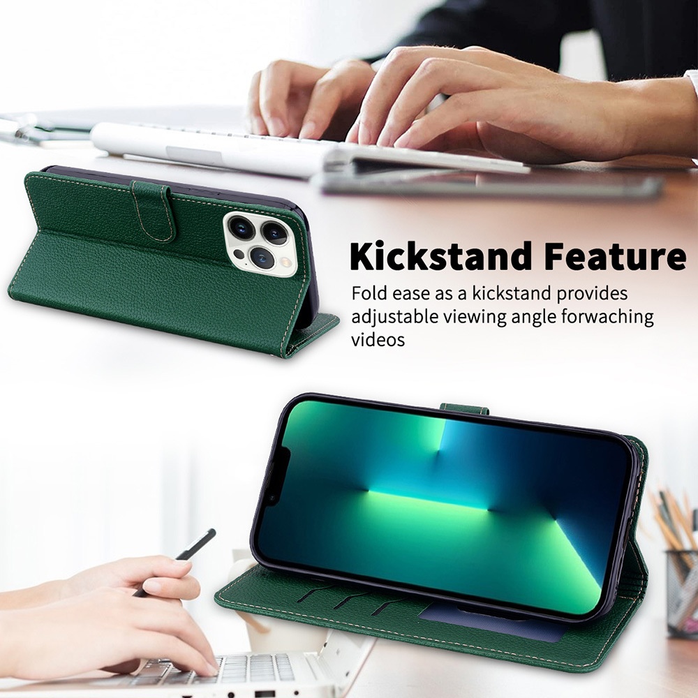 Étui à rabat TechGlobe compatible avec iPhone 16E Pro Max, en cuir, avec fente pour cartes et aimant magnétique, compatible avec Samsung S25 et Xiaomi._voghion.com