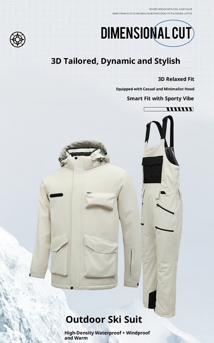 001 Completo da lavoro invernale, completo da snowboard e da sci, antivento, impermeabile, alpinismo, pantaloni termici da sci, unisex_voghion.com
