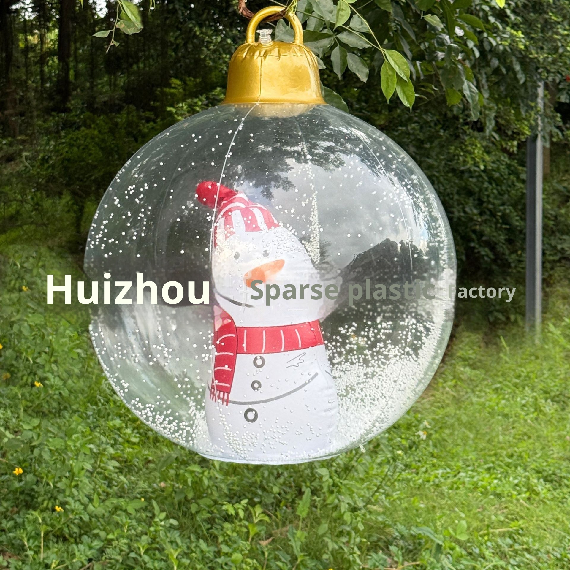 Lillian Cross-Border PVC Snowflake With Lights LED Atmosphere Inflatable Children's Christmas Snowman Decoration Ball_voghion.com