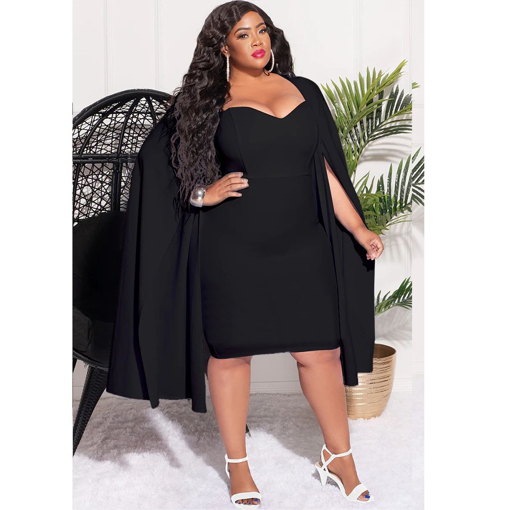 ChicShe N7733 Europäische und amerikanische Plus-Size-Damenmode Herbst/Winter Neu Modisch Elegant Bodycon Crossborder Quelle_voghion.com