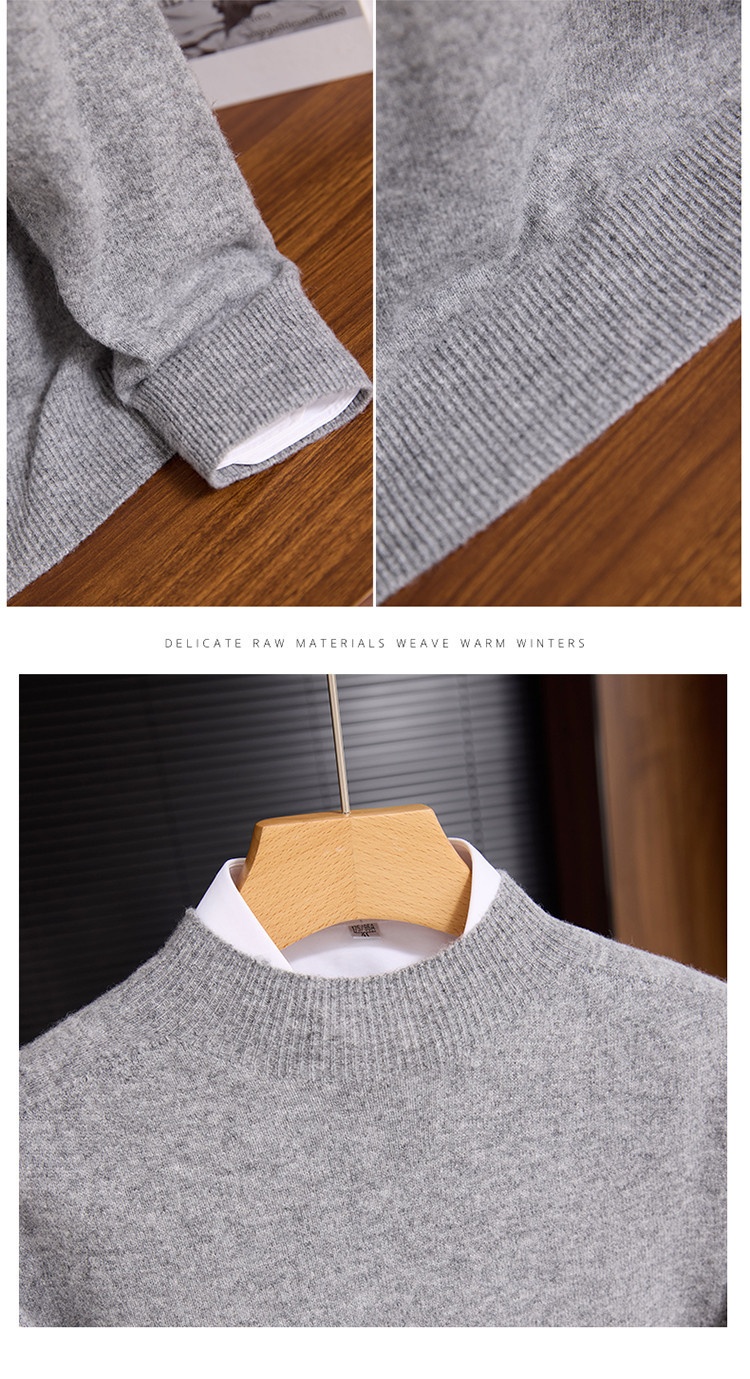 boy Boy Boy 100% Wool First-Line Half TurtleneckData Tested, Popular Men's Sweater_voghion.com