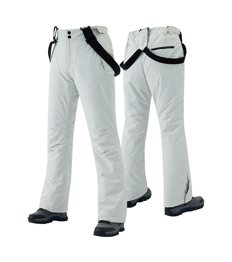 001 Takım Tek Çift Tahta Erkek ve Kadın Salopet Rüzgar Geçirmez Su Geçirmez Sıcak Kar Slim Fit Kore Kayak Pantolonu_voghion.com