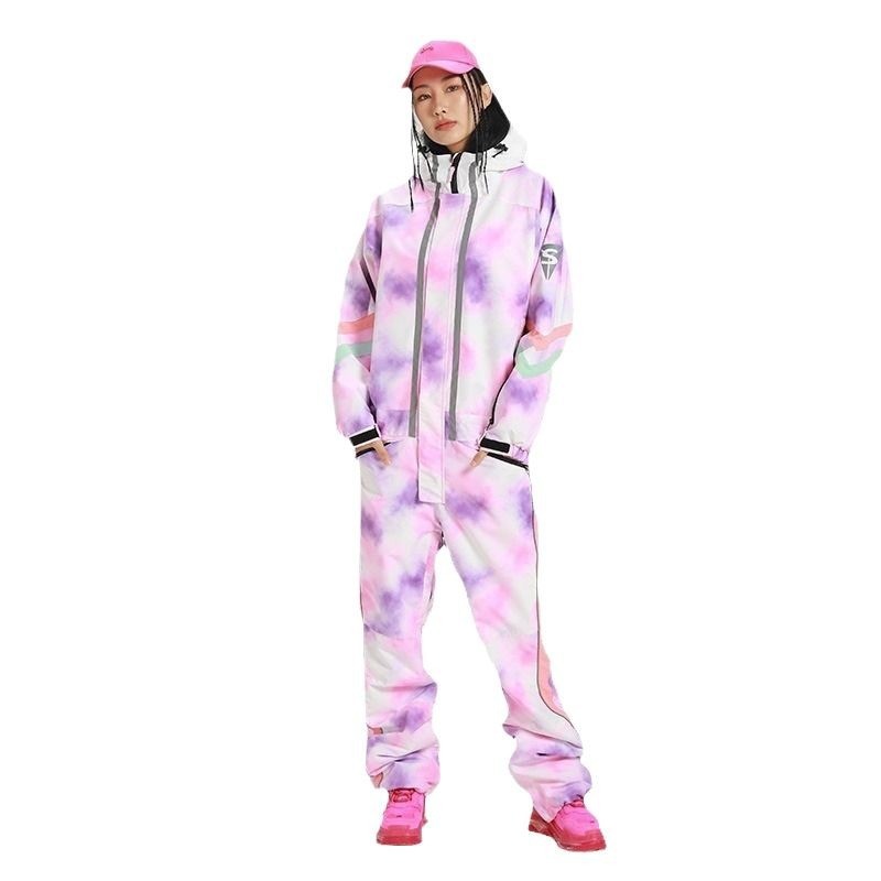 001 Outdoor One-Piece Suit Set For Women, Padded Snowboard Waterproof Men's Double Board Couple Ski Jacket And Pants_voghion.com