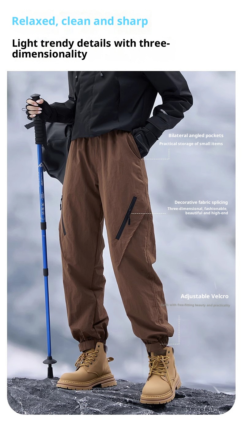 001 Camel HJCAMEL Outdoor Fleece-Lined Thickened Softshell Autumn Winter Men's Windproof Skiing Mountaineering Sports Cargo_voghion.com